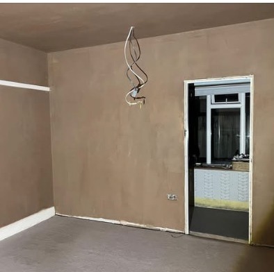 Plastered wall detail