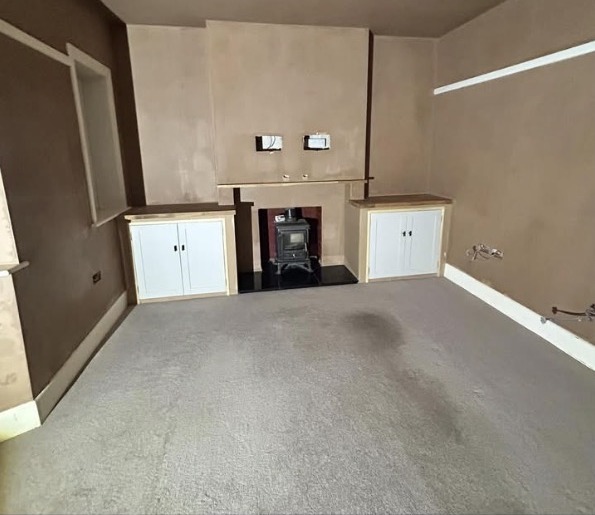 Plastered living room